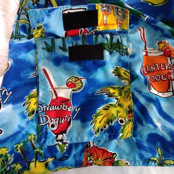 BIG DOGS Swim Trunks Men's M Multicolor Happy Hour Dog Mesh Drawstring Pockets - Picture 8 of 15